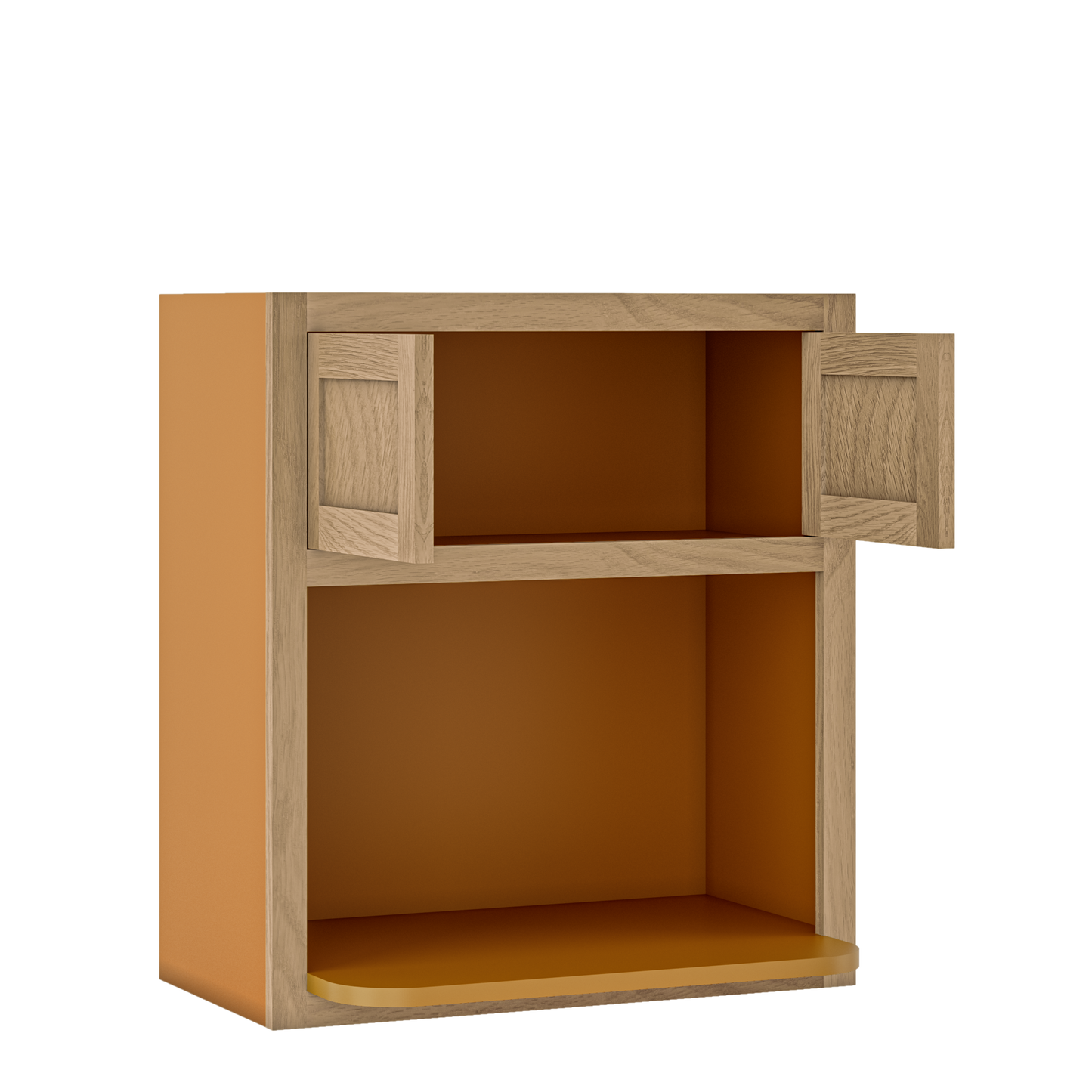 Microwave Cabinet White oak Inset Shaker Wall Cabinet 27" Wide 30" & 39" Tall