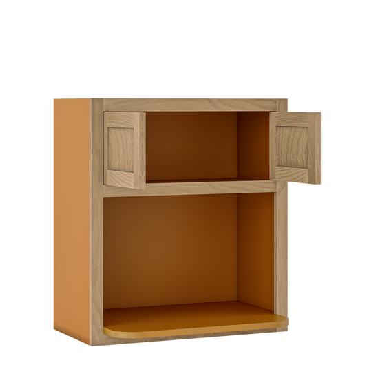 Microwave Cabinet White oak Inset Shaker Wall Cabinet 27" Wide 30" & 39" Tall