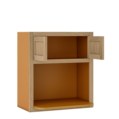Microwave Cabinet White oak Inset Shaker Wall Cabinet 27" Wide 30" & 39" Tall