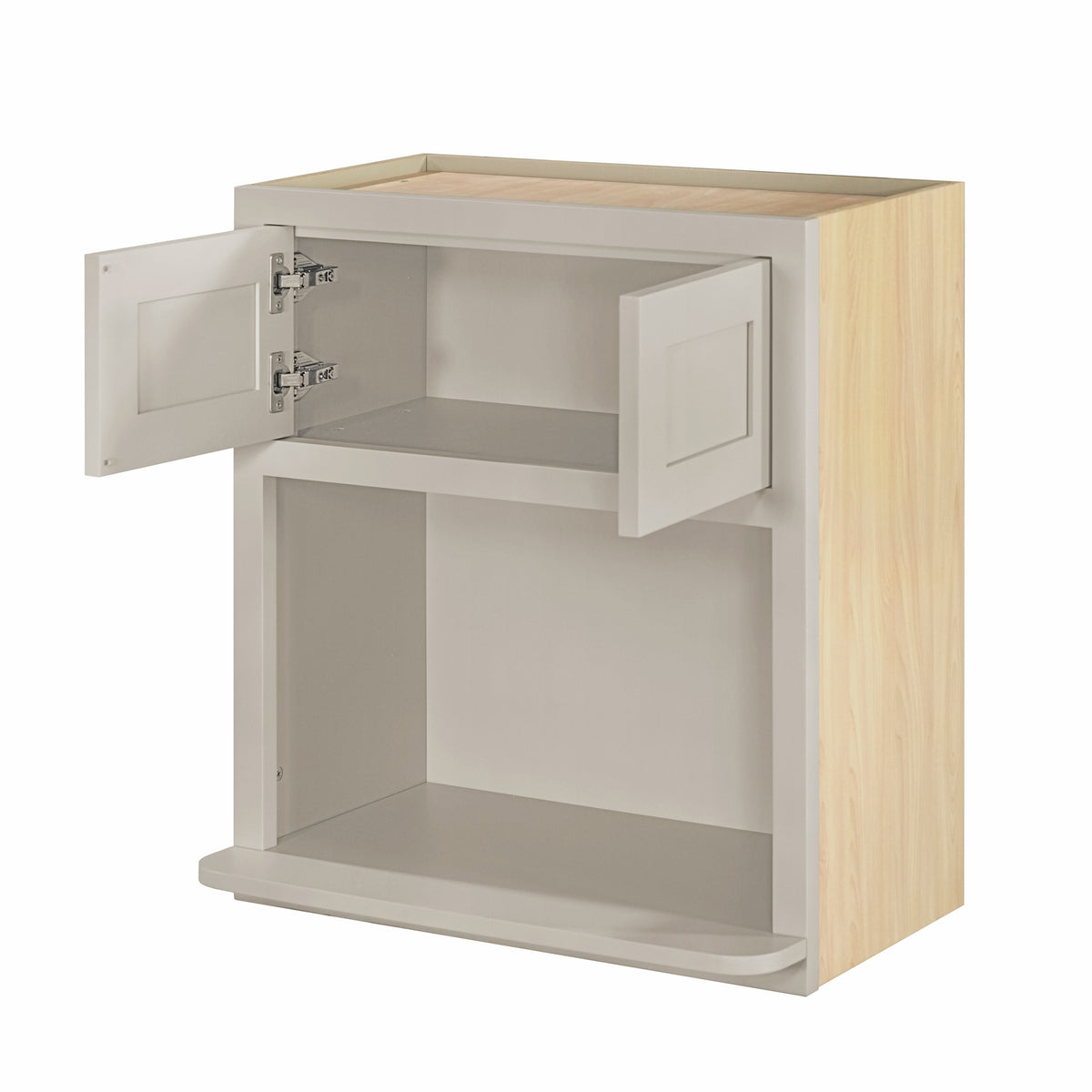 Microwave Cabinet Tuscan Gray Inset Shaker Wall Cabinet 27" Wide 30" & 39" Tall