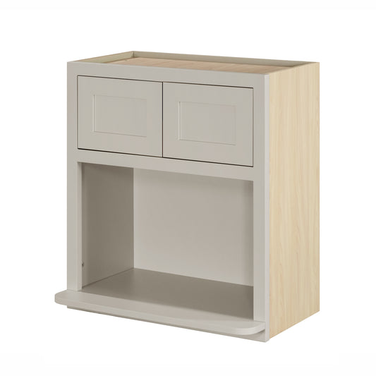 Microwave Cabinet Tuscan Gray Inset Shaker Wall Cabinet 27" Wide 30" & 39" Tall