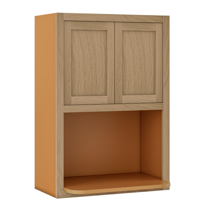 Microwave Cabinet White oak Inset Shaker Wall Cabinet 27" Wide 30" & 39" Tall