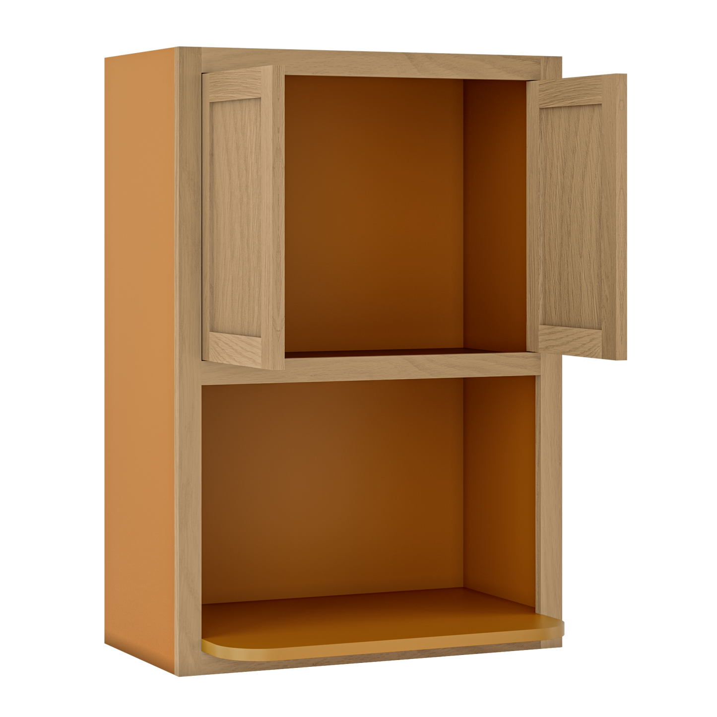 Microwave Cabinet White oak Inset Shaker Wall Cabinet 27" Wide 30" & 39" Tall