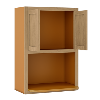 Microwave Cabinet White oak Inset Shaker Wall Cabinet 27" Wide 30" & 39" Tall