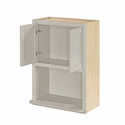 Microwave Cabinet Tuscan Gray Inset Shaker Wall Cabinet 27" Wide 30" & 39" Tall