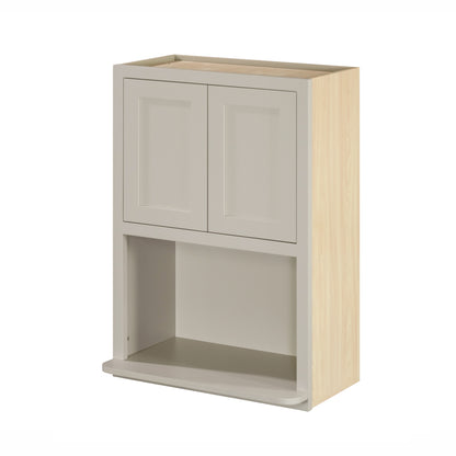 Microwave Cabinet Tuscan Gray Inset Shaker Wall Cabinet 27" Wide 30" & 39" Tall