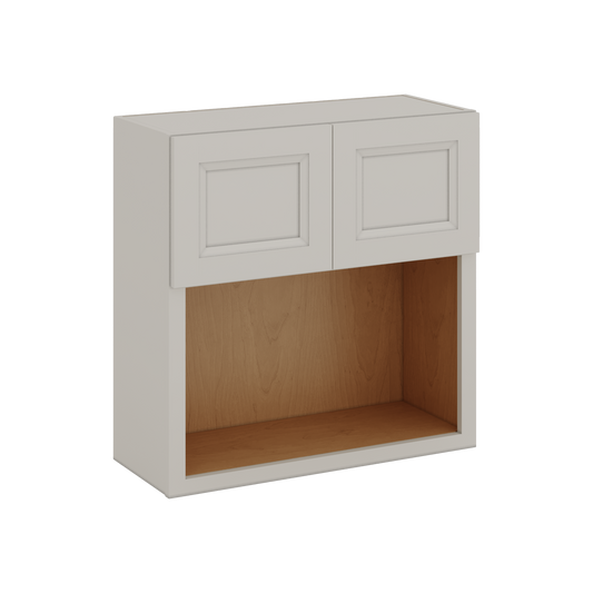 Microwave Shelf Cabinet 27LGDS Laguna Gray Double Shaker Cabinet 27" Wide by 30", 36" & 42" Tall