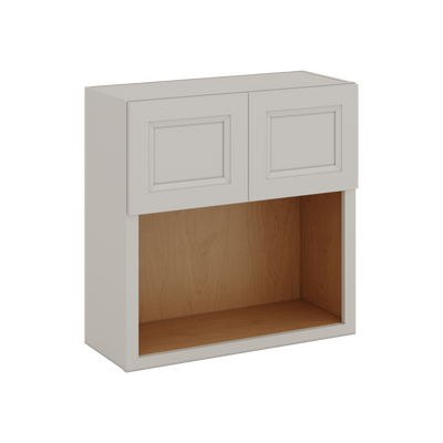 27" Microwave Shelf Cabinet Espresso Shaker 1-1/4" Overlay Cabinet Shaker Cabinet 27" Wide by 30", 36" & 42" Tall