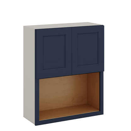 Microwave Shelf Cabinet NB29 Naval Blue Shaker 1-1/4" Overlay Cabinet 30" Wide by 30", 36" & 42" Tall