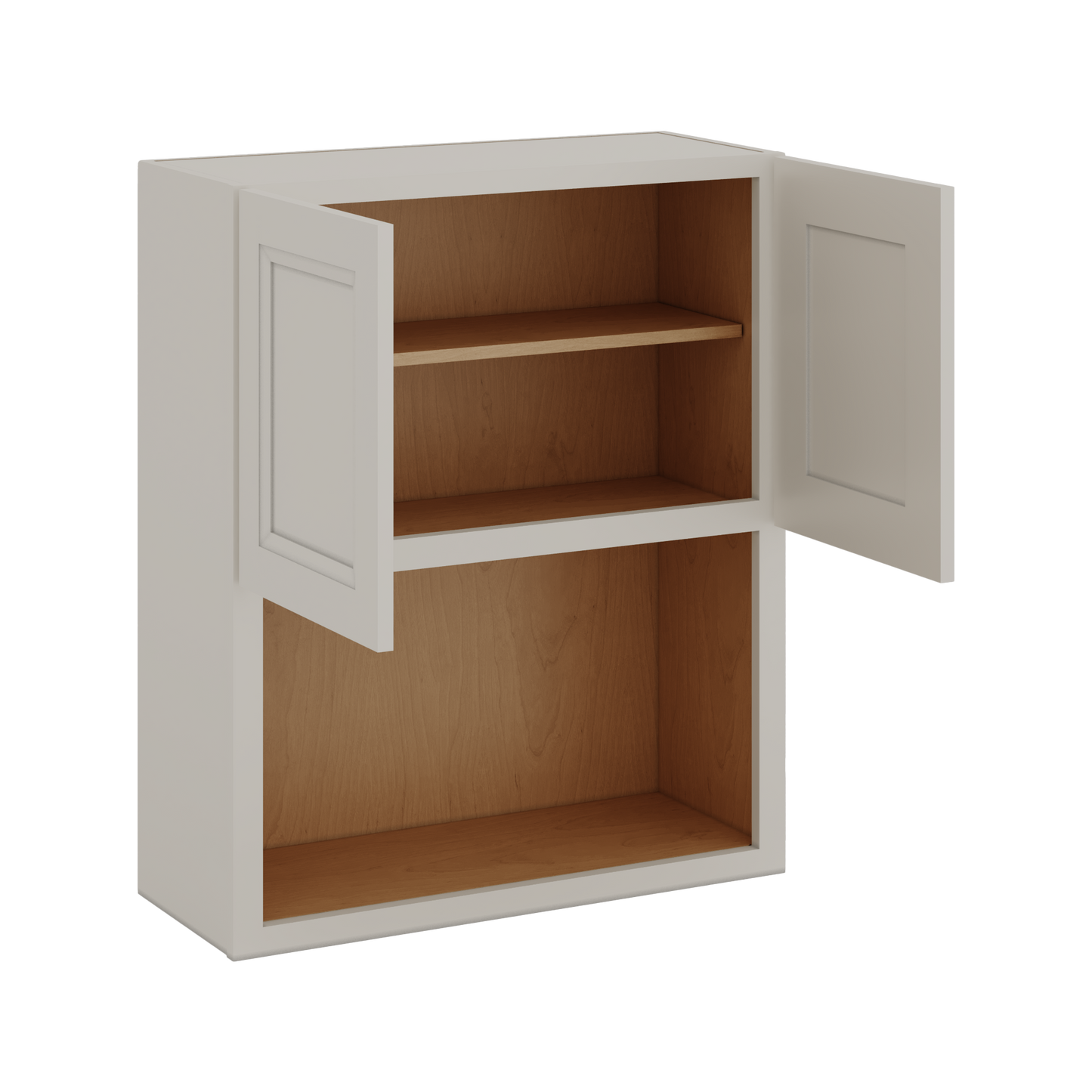 Microwave Shelf Cabinet 27LGDS Laguna Gray Double Shaker Cabinet 27" Wide by 30", 36" & 42" Tall