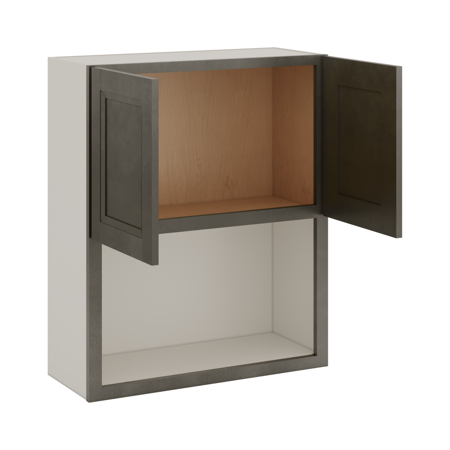 Microwave Shelf Cabinet Huntington Cinder Double Shaker Cabinet 27" Wide by 30", 36" & 42" Tall