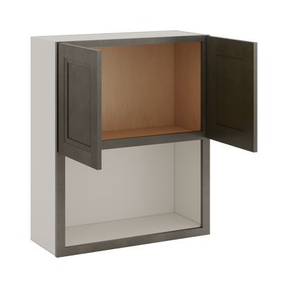 Microwave Shelf Cabinet Huntington Cinder Double Shaker Cabinet 27" Wide by 30", 36" & 42" Tall
