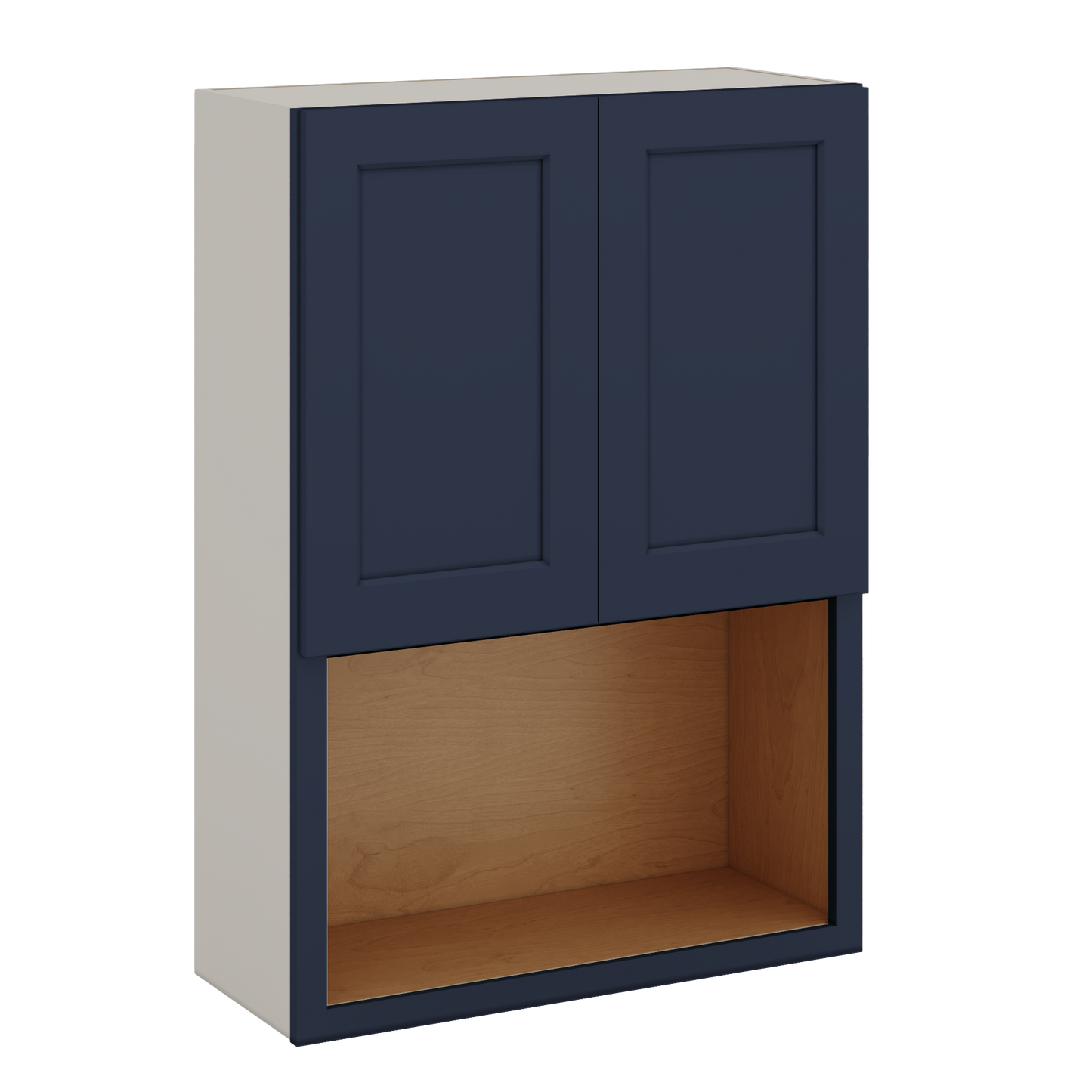 Microwave Shelf Cabinet NB29 Naval Blue Shaker 1-1/4" Overlay Cabinet 30" Wide by 30", 36" & 42" Tall