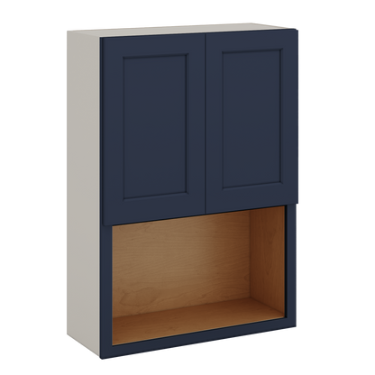 Microwave Shelf Cabinet NB29 Naval Blue Shaker 1-1/4" Overlay Cabinet 30" Wide by 30", 36" & 42" Tall