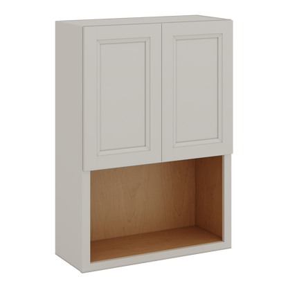 Microwave Shelf Cabinet 27LGDS Laguna Gray Double Shaker Cabinet 27" Wide by 30", 36" & 42" Tall