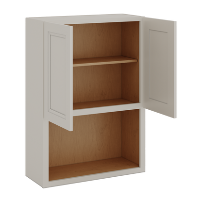 Microwave Shelf Cabinet 27LGDS Laguna Gray Double Shaker Cabinet 27" Wide by 30", 36" & 42" Tall
