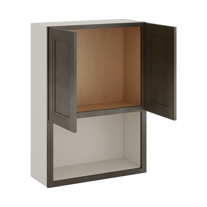 Microwave Shelf Cabinet Huntington Cinder Double Shaker Cabinet 27" Wide by 30", 36" & 42" Tall