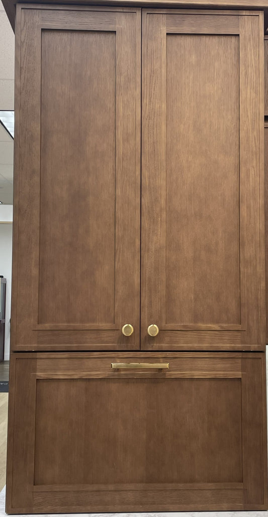 30" Wide x 60" Tall x 18" Deep Elegant Oak Craftsman Shaker 1-1/4" Overlay Wall Cabinet