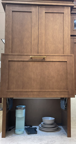 30" Wide x 60" Tall x 18" Deep Elegant Oak Craftsman Shaker 1-1/4" Overlay Wall Cabinet