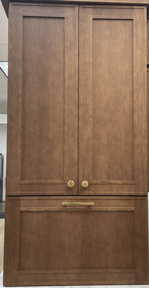 30" Wide x 60" Tall x 18" Deep Elegant Oak Craftsman Shaker 1-1/4" Overlay Wall Cabinet