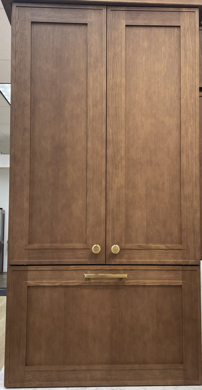 30" Wide x 60" Tall x 18" Deep Elegant Oak Craftsman Shaker 1-1/4" Overlay Wall Cabinet