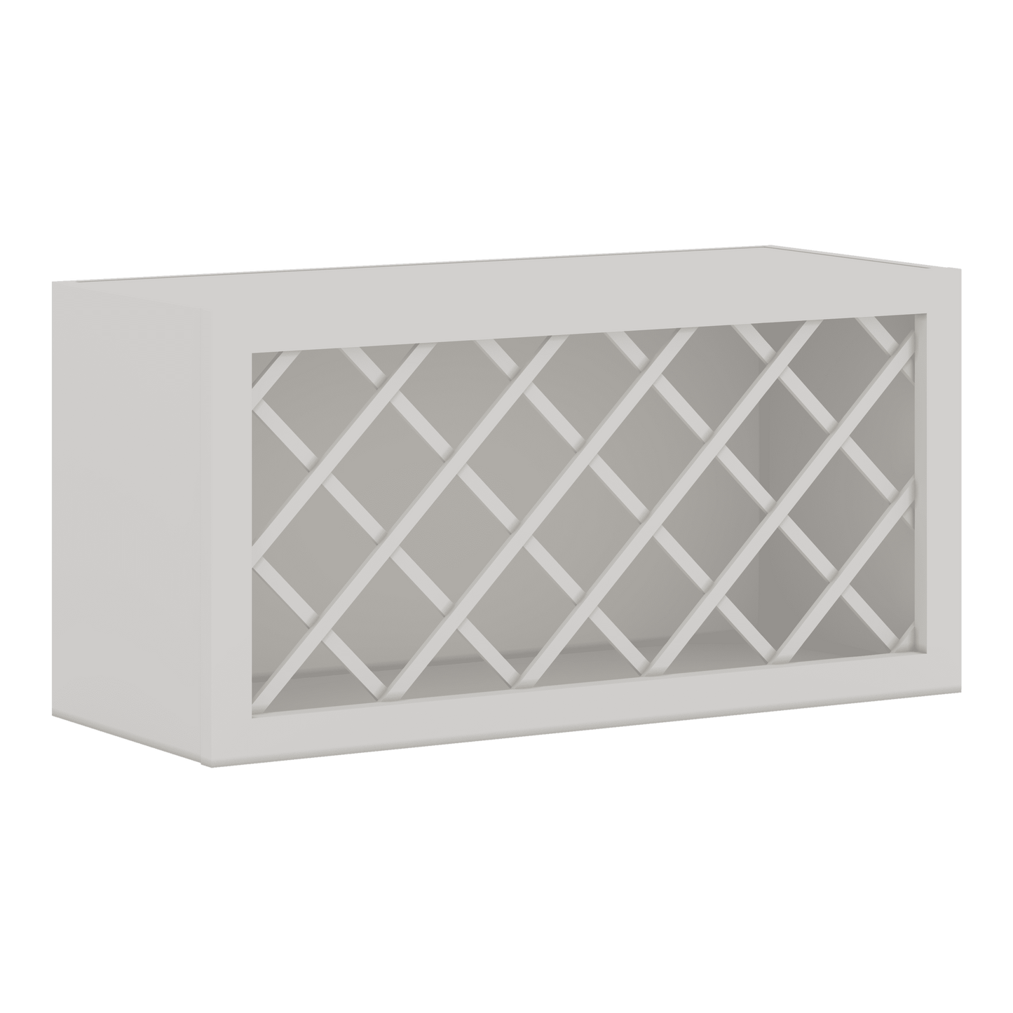 Wine Rack ICE White Shaker Cabinet 1-1/4" Overlay CWS/CWB