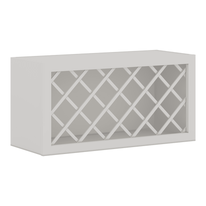 Wine Rack ICE White Shaker Cabinet 1-1/4" Overlay CWS/CWB