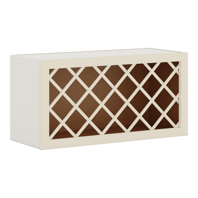 Wine Rack Manhattan Cream Shaker Cabinet 1-1/4" Overlay