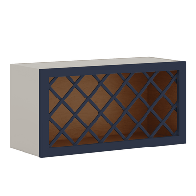 Wine Rack 29NB Naval Blue Shaker Cabinet 1-1/4" Overlay