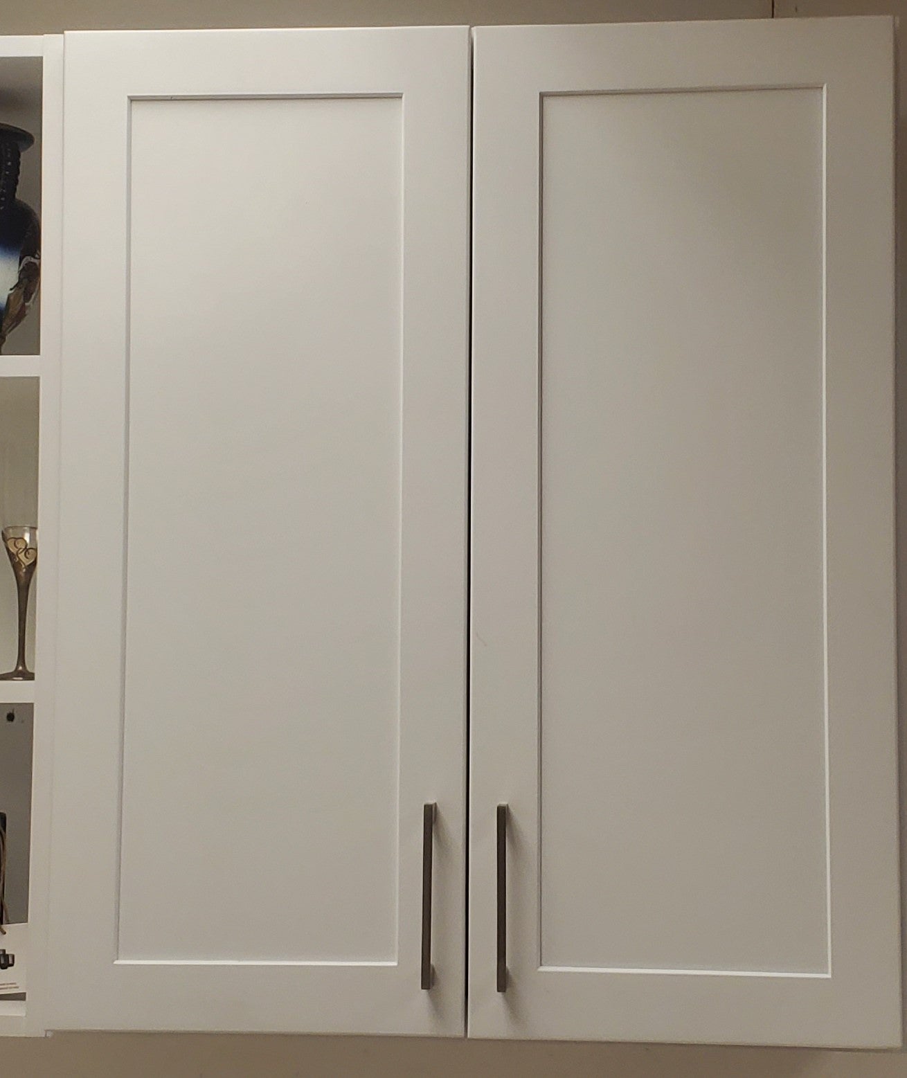 Gray Shaker 1-1/4" Overlay Base Cabinet - Two Doors 24", 27", 30", 33 & 36" Wide