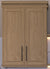 30" Tall Elegant Oak Shaker 1-1/4" Overlay Wall Cabinet - Double Door 24", 27", 30", 33" & 36"