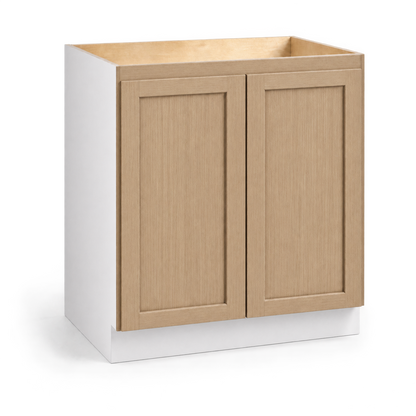 Rift Oak shaker full-height two-door base cabinet