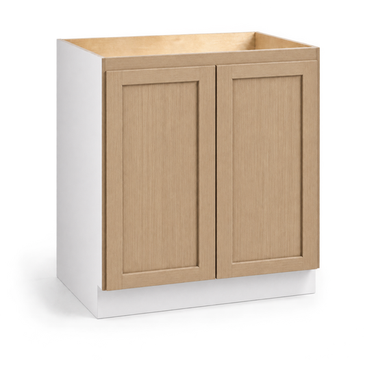 Rift Oak shaker full-height two-door base cabinet