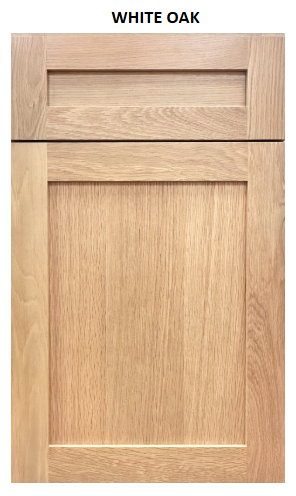 Sample Door Natural Color - White Oak Shaker 1-1/4" Overlay