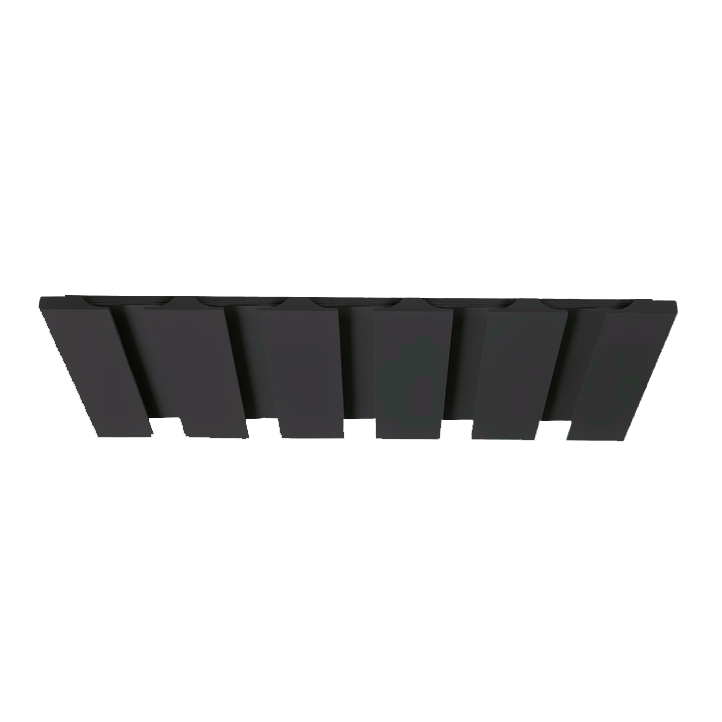 Wine Glass Holder 15HNS Hermosa Noir Black Shaker Shelf 1-1/4" Overlay