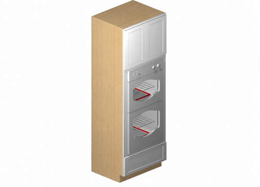 Rift Oak shaker wall oven cabinet