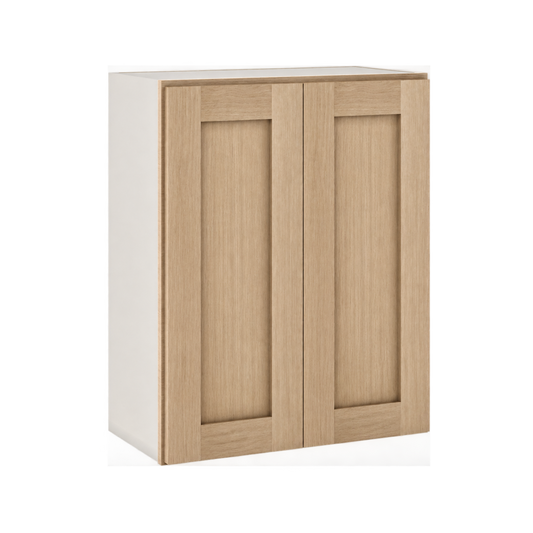 Rift Oak shaker double-door wall cabinet