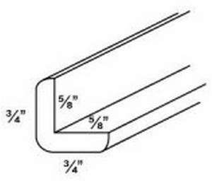 White Shaker 1/2" Overlay Outside Corner Molding Trim Pieces