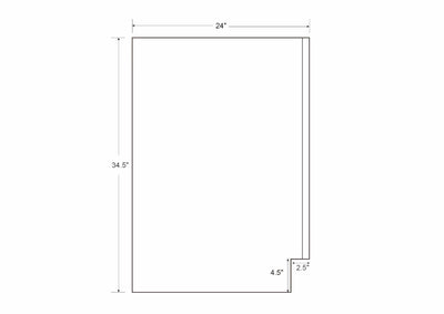 Blind Corner Base (Left or Right) Tuscan Gray Inset Shaker Blind 36" 42" Inch