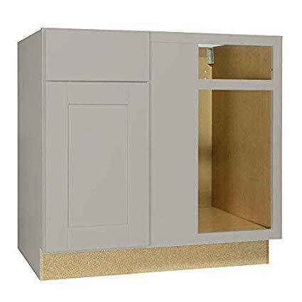 Blind Corner 1-1/4"  Overlay Base (Left or Right) Gray Shaker Blind 36"-42" & 42"-45"