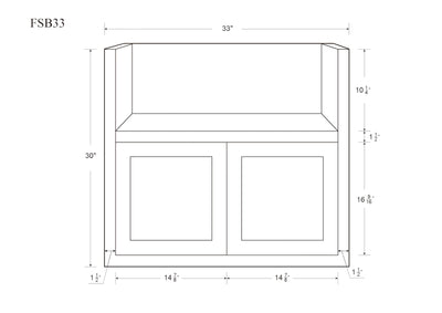 Farm Sink Base Tuscan Gray Inset Shaker Cabinets 33" or 36"