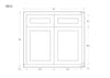 Inset Sink Base 33 measurements