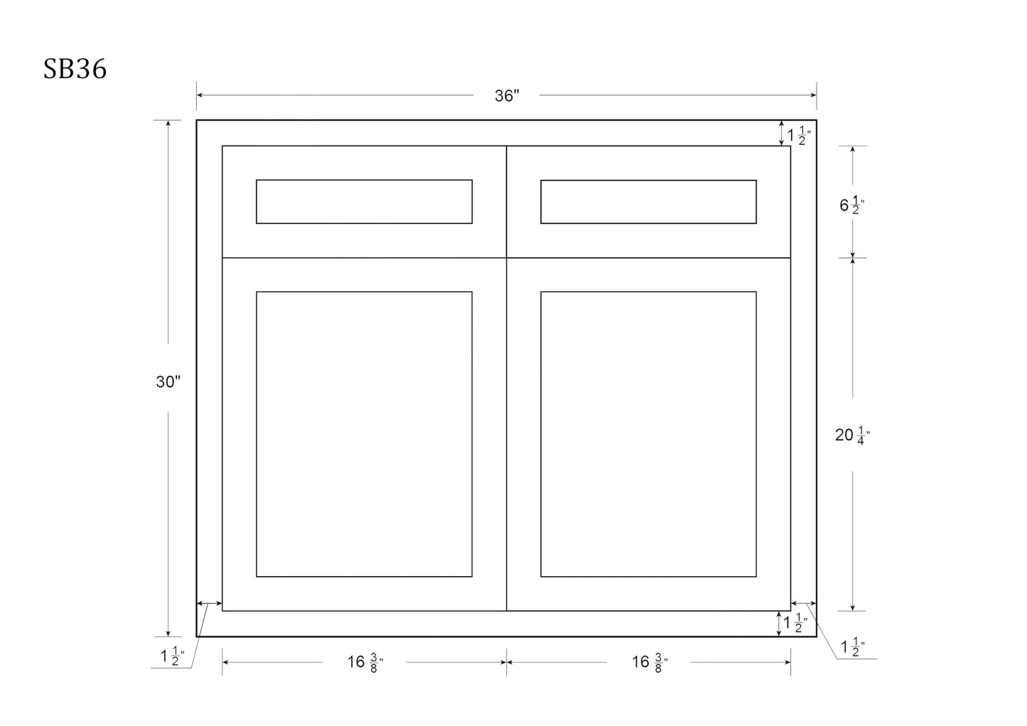 Sink Base 36 Measurements