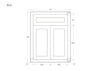 Custom Inset Base Cabinet - Double Door 24"-27" Wide