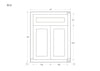 Tuscan Gray Inset Shaker Base Cabinet - Double Door 24"-27" Wide