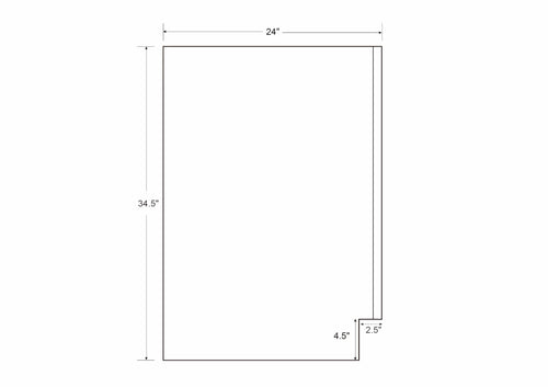 Overlay White Shaker Shaker Microwave Base Cabinet - 30"