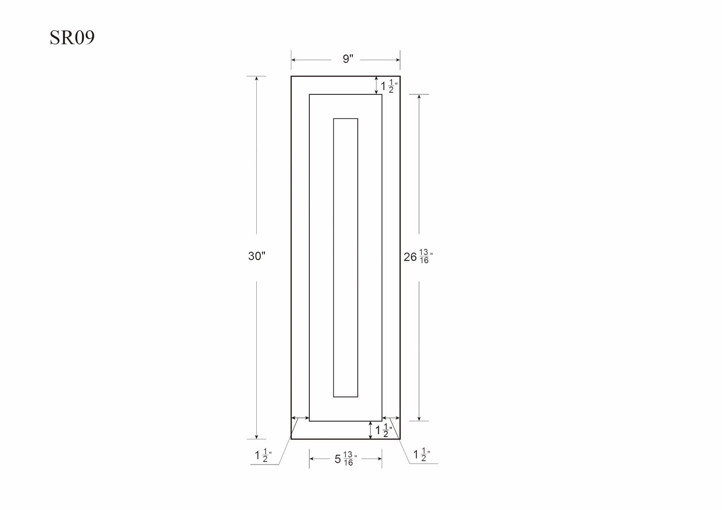Spice Rack Pullout Base Cabinet 9" & 12" Custom Inset Shaker