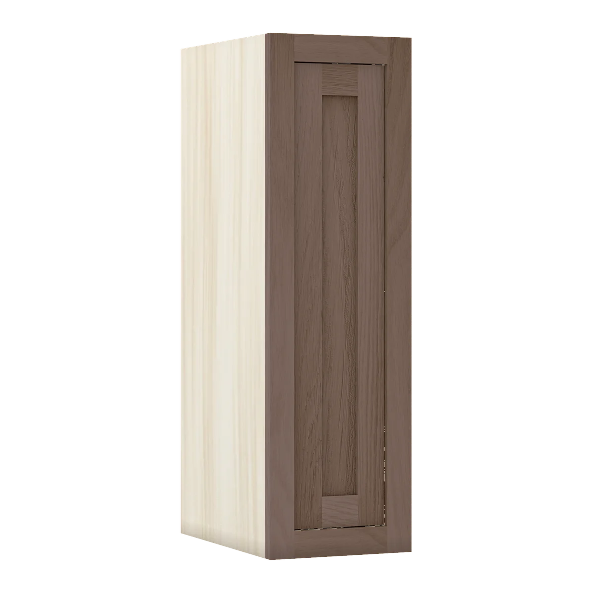 Chocolate Oak WS-04 White Oak Inset Shaker 36 Inch Tall Single Door Wall Cabinet W093614, 9" Wide x 36" Tall x 14" Deep, Premium Box