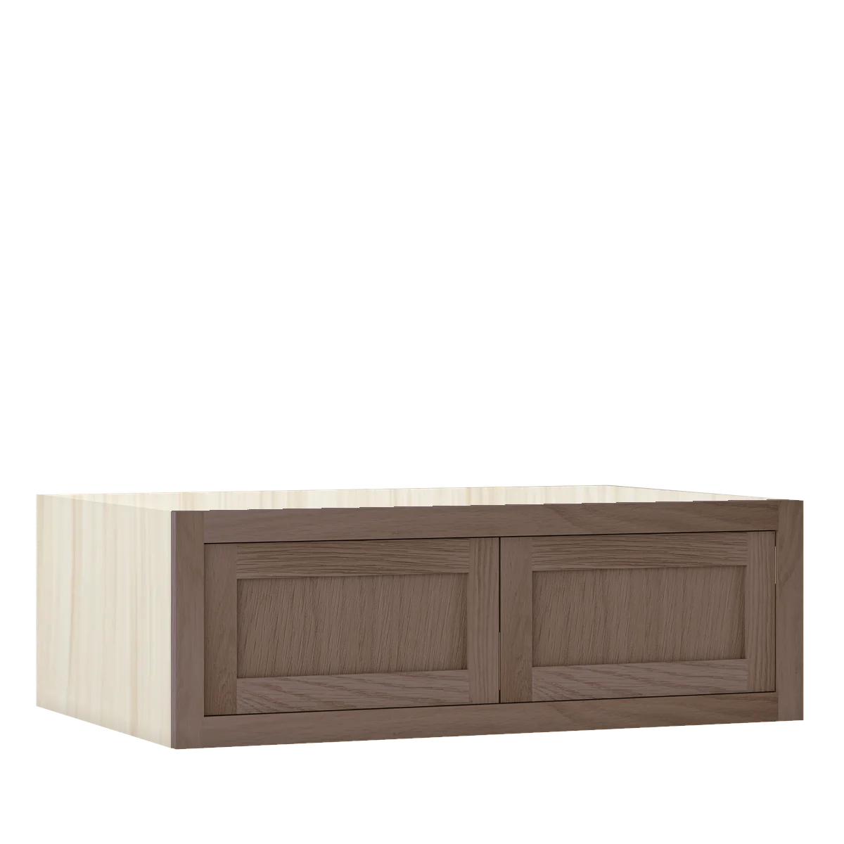 Chocolate Oak WS-04 White Oak Inset Shaker Wall Oven Cabinet W31, 31.5" W x 12" Tall & 24" Deep, Premium Box
