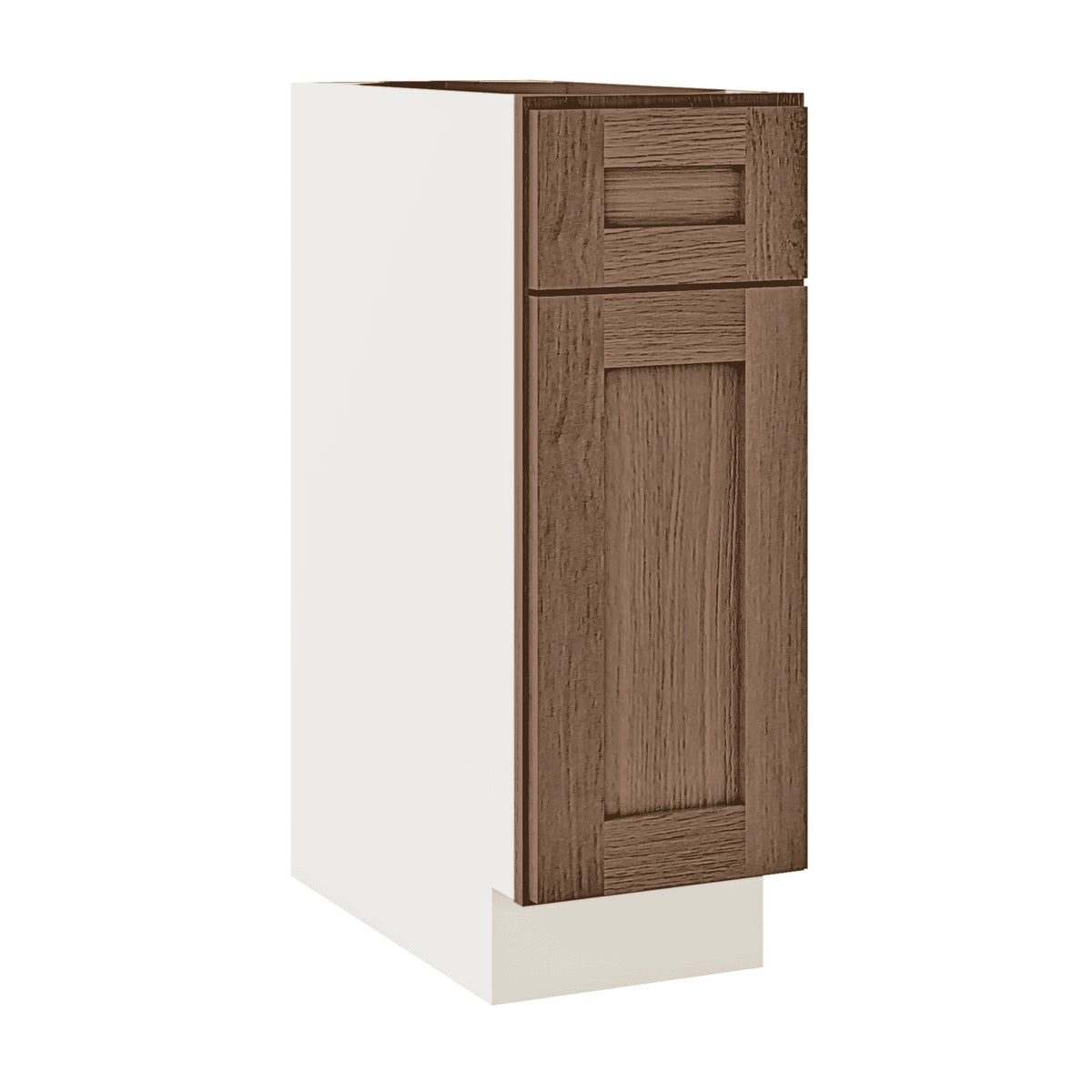 9"-21" Wide | Single Door & Drawer | Coffee Bean Shaker Base Cabinet | 1-1/4" Overlay RTA